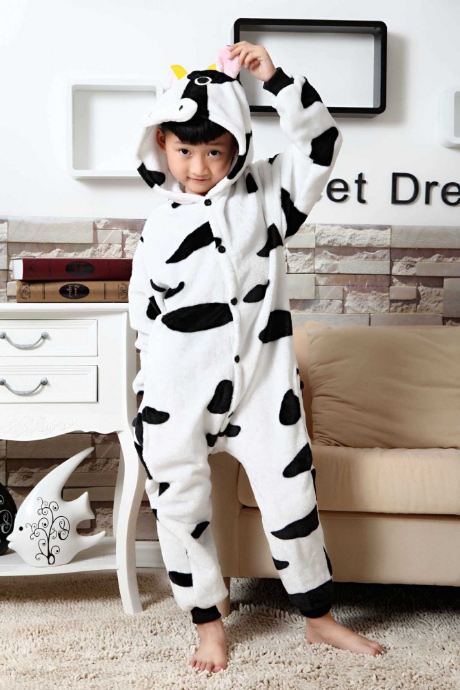 Combinaison Pyjama Vache Animaux Déguisement Enfants - Kigurumi Pyjamas  Combinaison