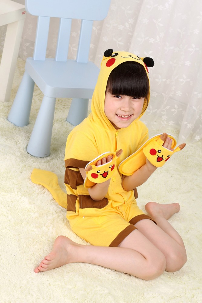 Combinaison Pyjama Pikachu Animaux Enfants Manches courtes - Kigurumi  Pyjamas Combinaison