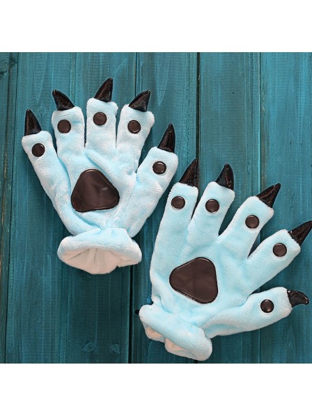 Bleu ciel animaux mains patte flanelle caricature gants
