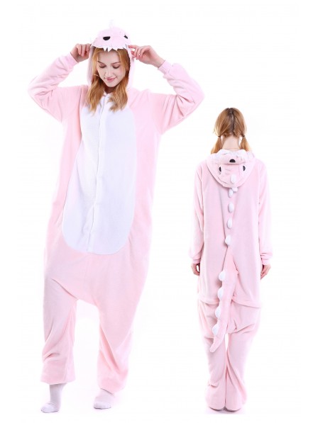 Combinaison Pyjama Rose Dinosaur Déguisement Flanelle
