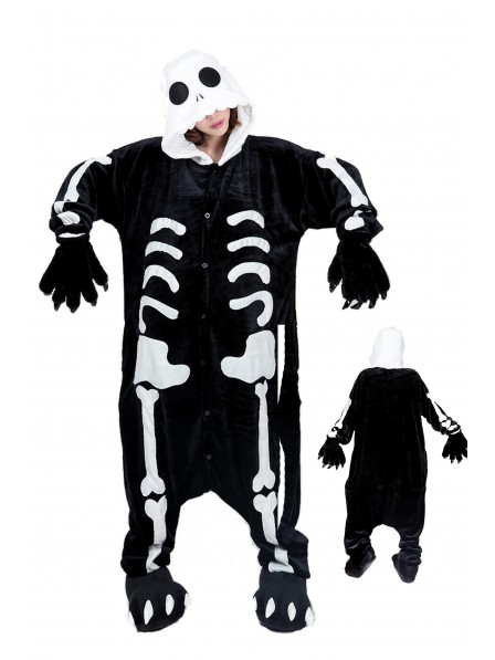 Combinaison Pyjama Squelette Animaux Déguisement Flanelle