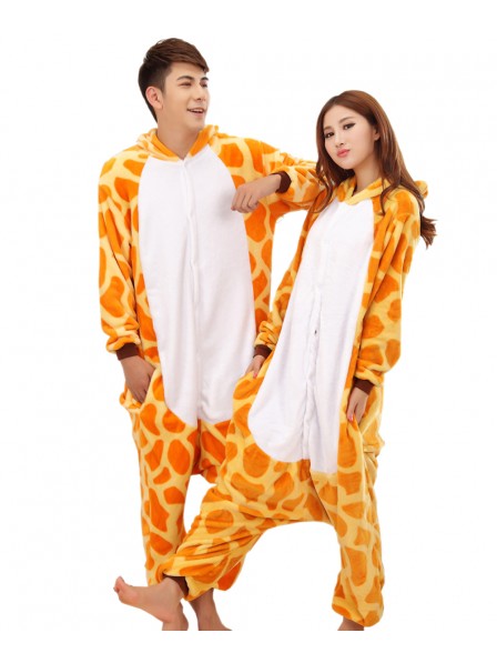 Combinaison Pyjama Girafe Animaux Déguisement Flanelle