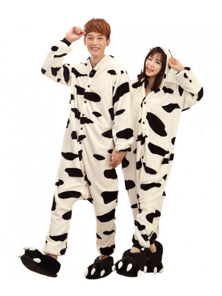 Combinaison Pyjama Vache Animaux Déguisement Flanelle