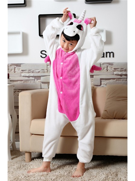 Combinaison Pyjama Rose Licorne Animaux Déguisement Enfants Halloween