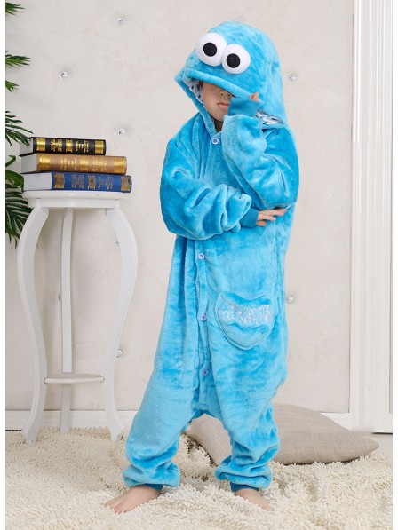 Combinaison Pyjama Sesame Street Cookie Monster Animaux Déguisement Enfants
