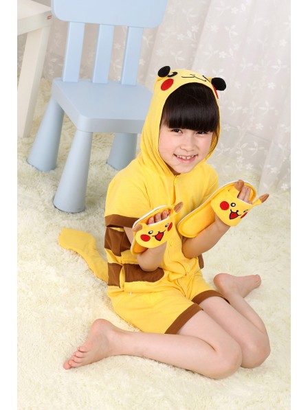 Combinaison Pyjama Pikachu Animaux Enfants Manches courtes