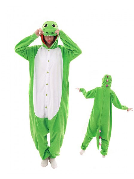 Combinaison Pyjama Vert Dragon Animaux Déguisement Polaire