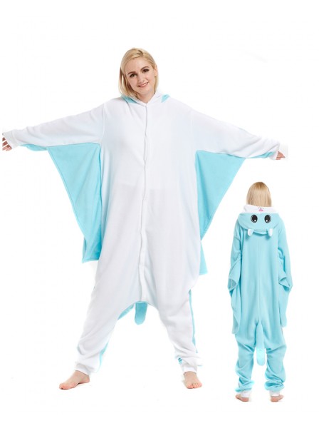 Combinaison Pyjama Bleu Flying écureuil Animaux Déguisement Polaire