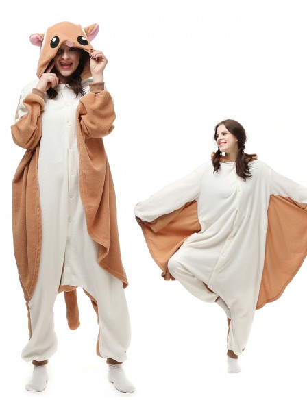 Combinaison Pyjama Flying écureuil Animaux Déguisement Polaire