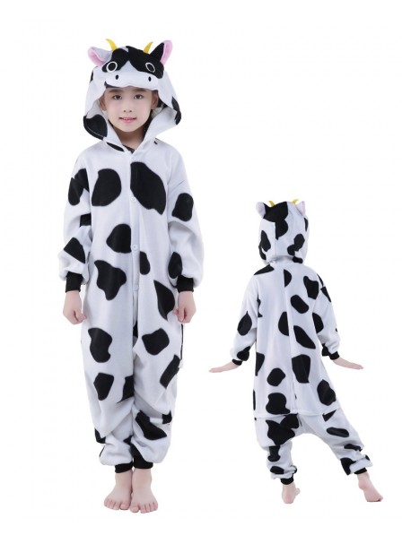 Combinaison Pyjama Vache Animaux Enfants Polaire