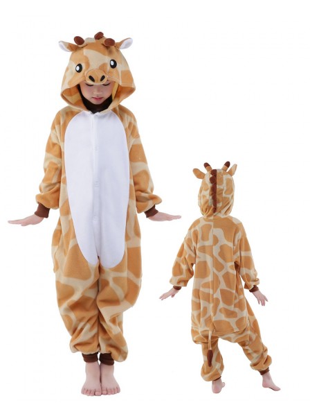 Combinaison Pyjama Girafe Animaux Enfants Polaire