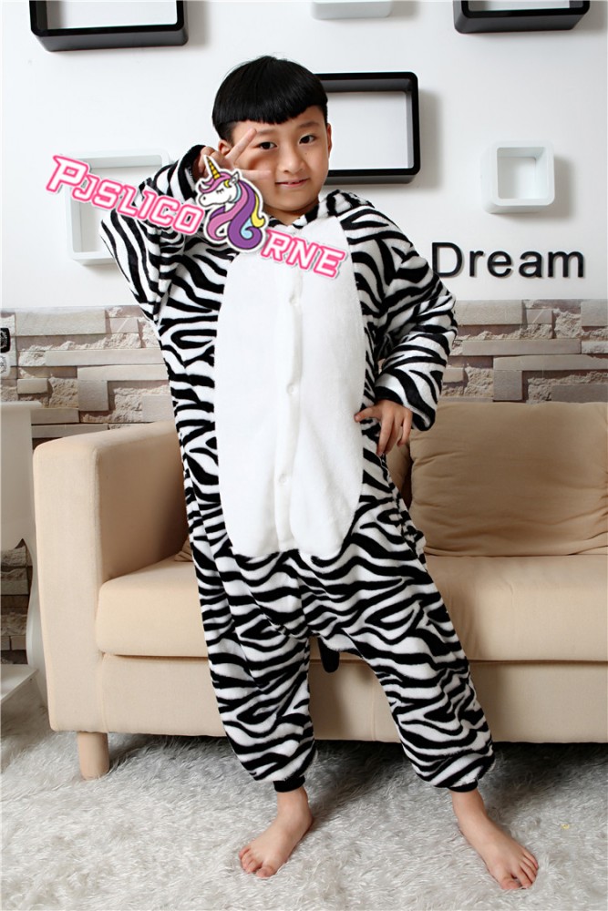 Combinaison Pyjama Zèbre Animaux Déguisement Enfants - Kigurumi Pyjamas  Combinaison